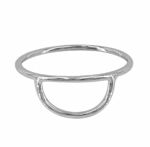 Sterling Silver With Rhodium Ring, 7Mm Width