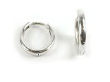 10K White Gold Polished Huggy Earrings