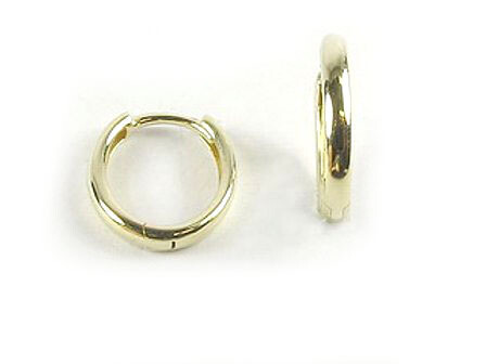 10K Yellow Gold Polished Huggy Earrings