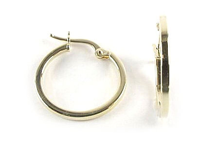 10K Yellow Gold Polished Hoop Earrings