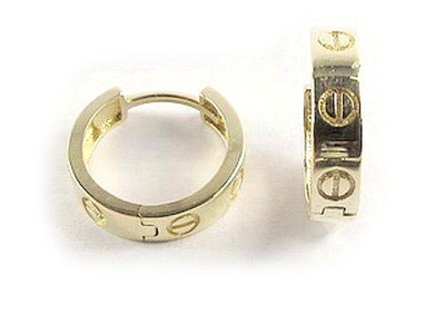 10K Yellow Gold Huggy Earrings