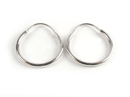10K White Gold Polsihed Sleeper Earrings 10K White Gold Polsihed Sleeper Earrings