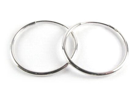 10K White Gold Polished Sleeper Earrings