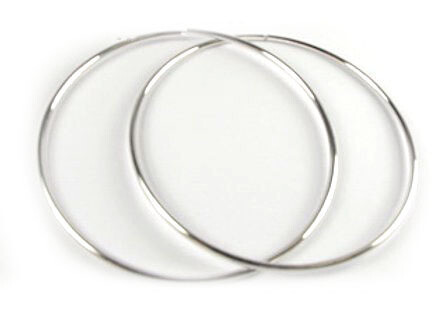 10K White Gold Polished Sleeper Earrings 10K White Gold Polished Sleeper Earrings