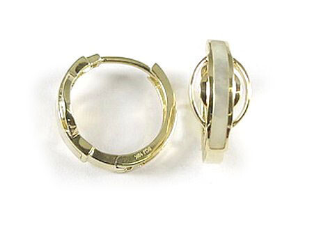 10K Yellow Gold Polished Huggy Earrings