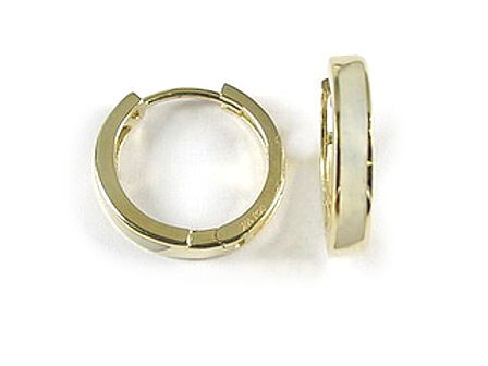 10K Yellow Gold Polished Huggy Earrings