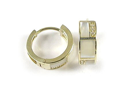 10K Yellow Gold C.Z Huggy Earrings