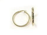 10K Yellow Gold Polished Square Tube Hoop Earrings