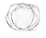 10K White Gold Twisted Hoop Earrings