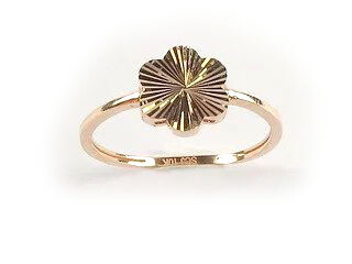 10K Rose Gold Clover Ring