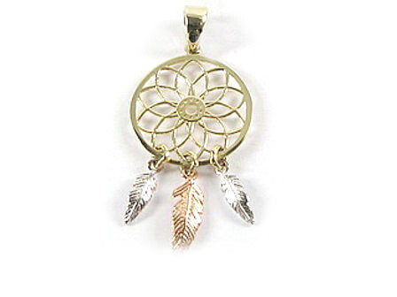 Dream catcher gold pendant store