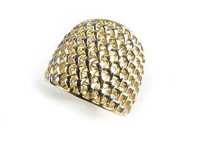 10K Yellow Gold Fancy Mesh Layer Ring 10K Yellow Gold Fancy Mesh Layer Ring