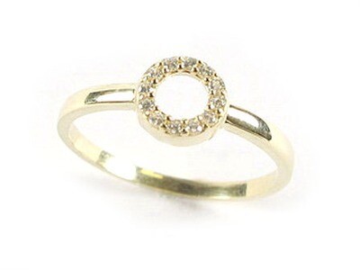 10K Yellow Gold Perfect Circle Ring c.z 10K Yellow Gold Perfect Circle Ring c.z