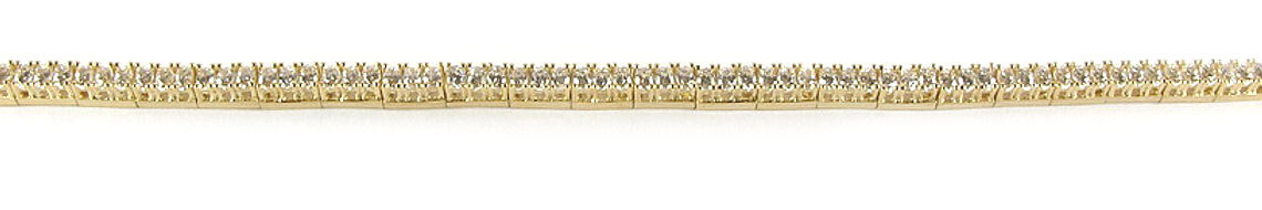 10K Yellow Gold Round Cubic Bracelet