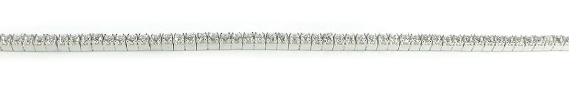 10K White Gold Round Cubic Bracelet