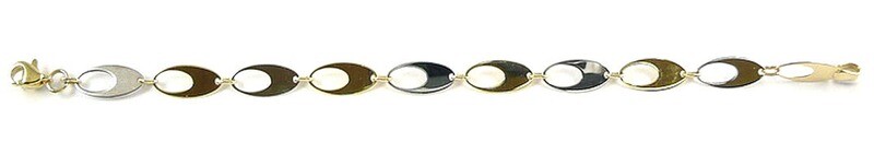 10K Yellow &amp; White Gold Bracelet