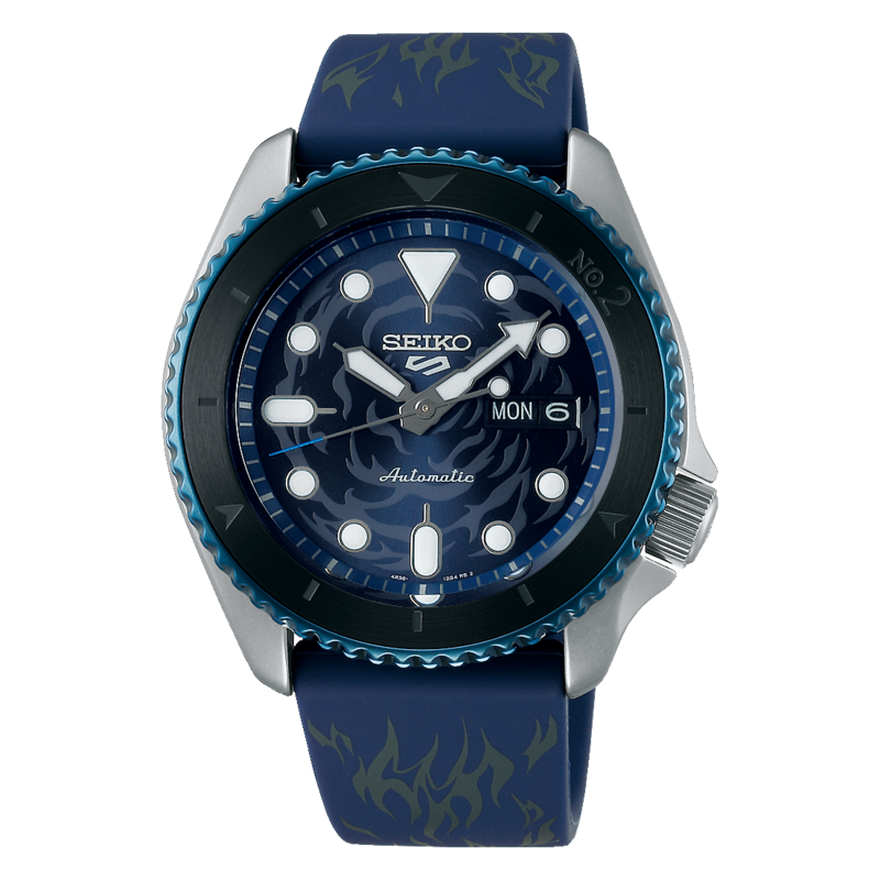 Seiko 5 Sports Blue Dial Limited Edition One Piece &quot;Sabo&quot; 43MM Automatic SRPH71