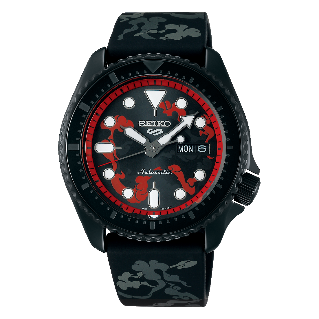 Seiko 5 Sports Black Dial Limited Edition One Piece &quot;Luffy&quot; 43MM Automatic SRPH65