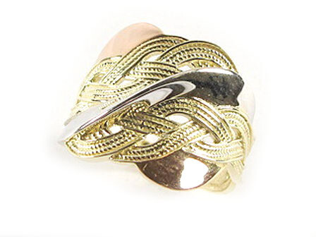 10K Yellow &amp; White Gold Multi Loop Ring