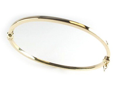 10K Yellow Gold Smooth Bangle Bracelet 10K Yellow Gold Smooth Bangle Bracelet