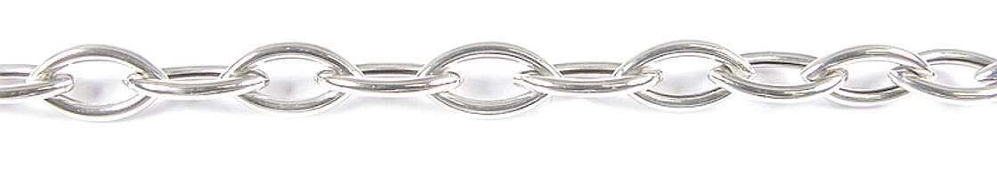 10K Multi Size Links White Gold Bracelet