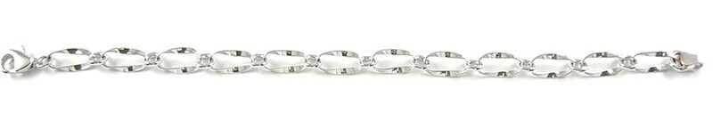 10K Links White Gold Bracelet