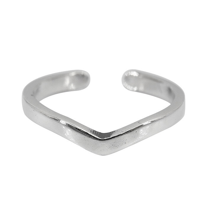 Sterling Silver, Adjustable Toe Ring, 4mm Width