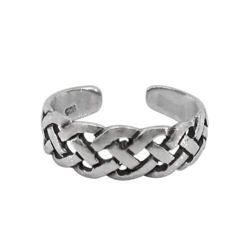 Sterling Silver, Adjustable Toe Ring, 6mm Width