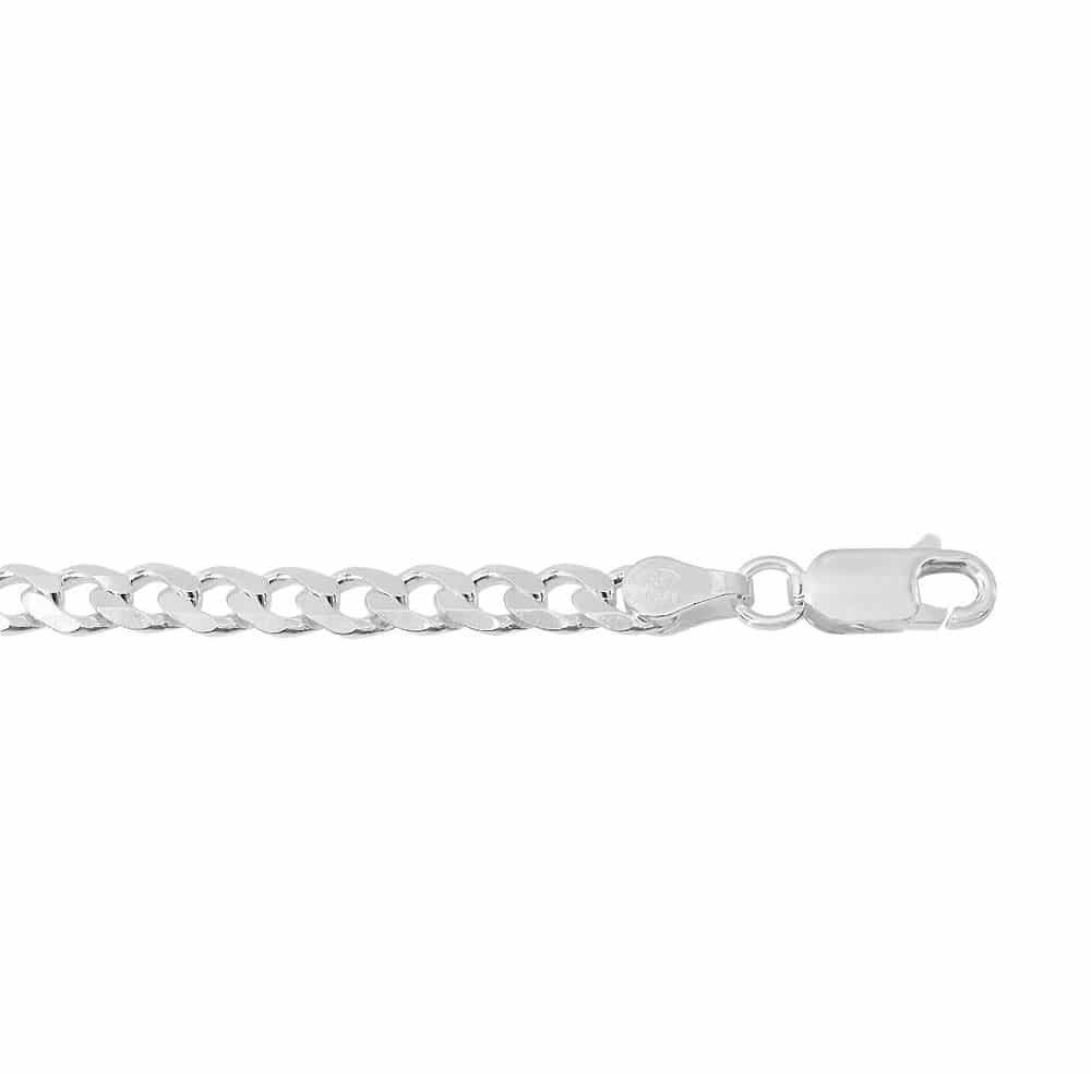 Sterling Silver Anklet, 2.1mm Curb Link