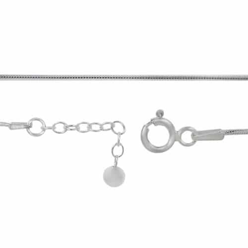 Sterling Silver Anklet, Snake Link