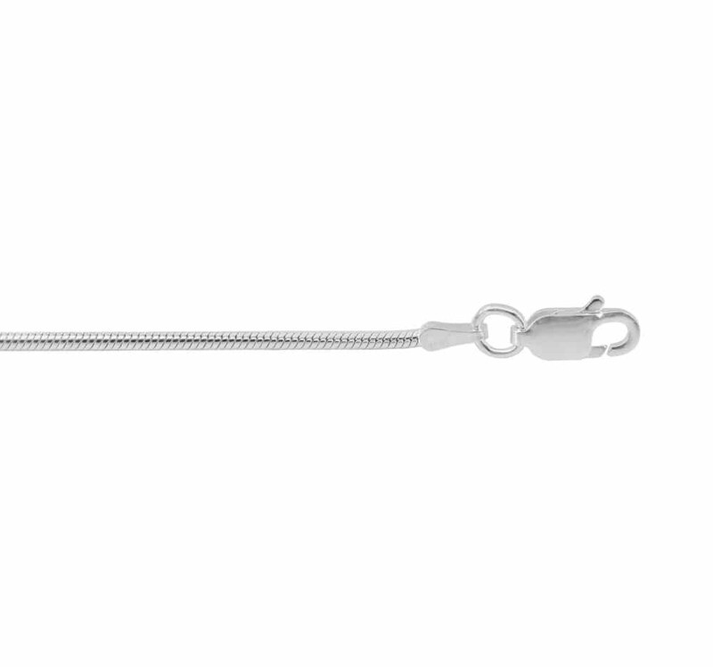 Sterling Silver Anklet, 1.1mm Snake Link