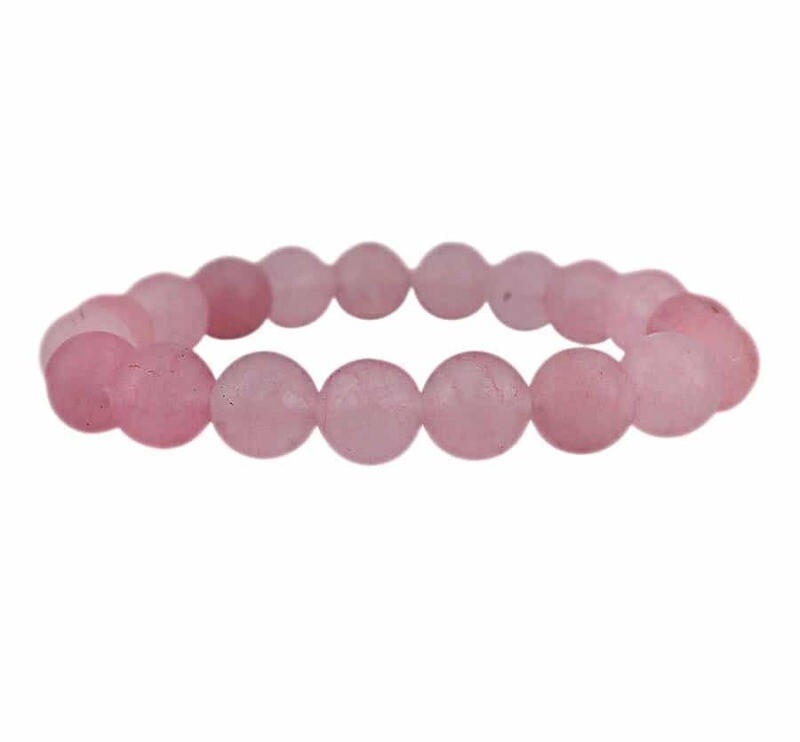 Frosted Rose Quartz Elastic Bracelet