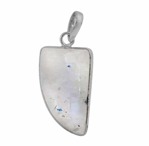 Sterling Silver With Rhodium Plated Stone Pendant, 14X23mm(Stone). Colour And Size May Vary