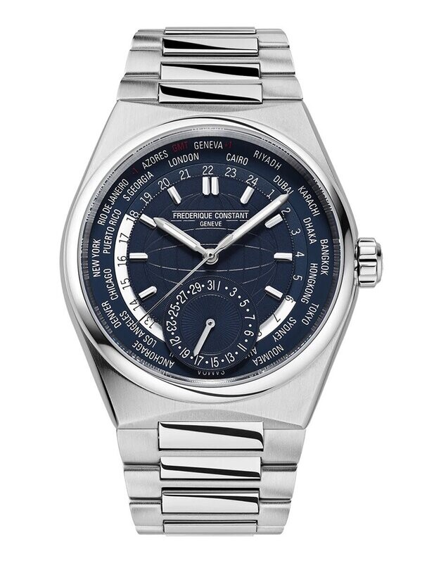 Highlife Worldtimer Manufacture 41MM Blue Dial Automatic FC-718NRWM4H9