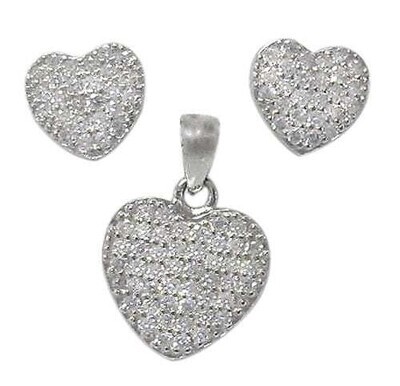 SILVER EARRINGS WITH CUBIC ZIRCONIA