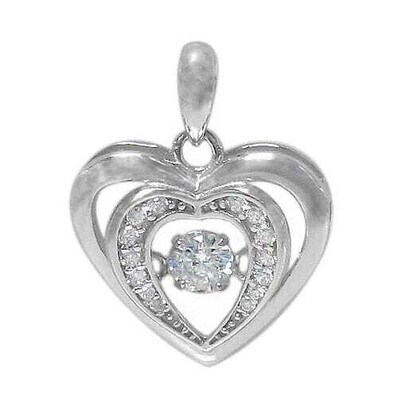 SILVER CHARMS &amp; PENDANT WITH CUBIC ZIRCONIA