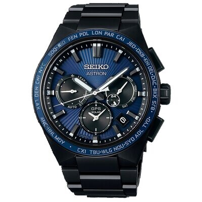 Astron GPS Black Dial Dual Time 43 MM Solar SSH069