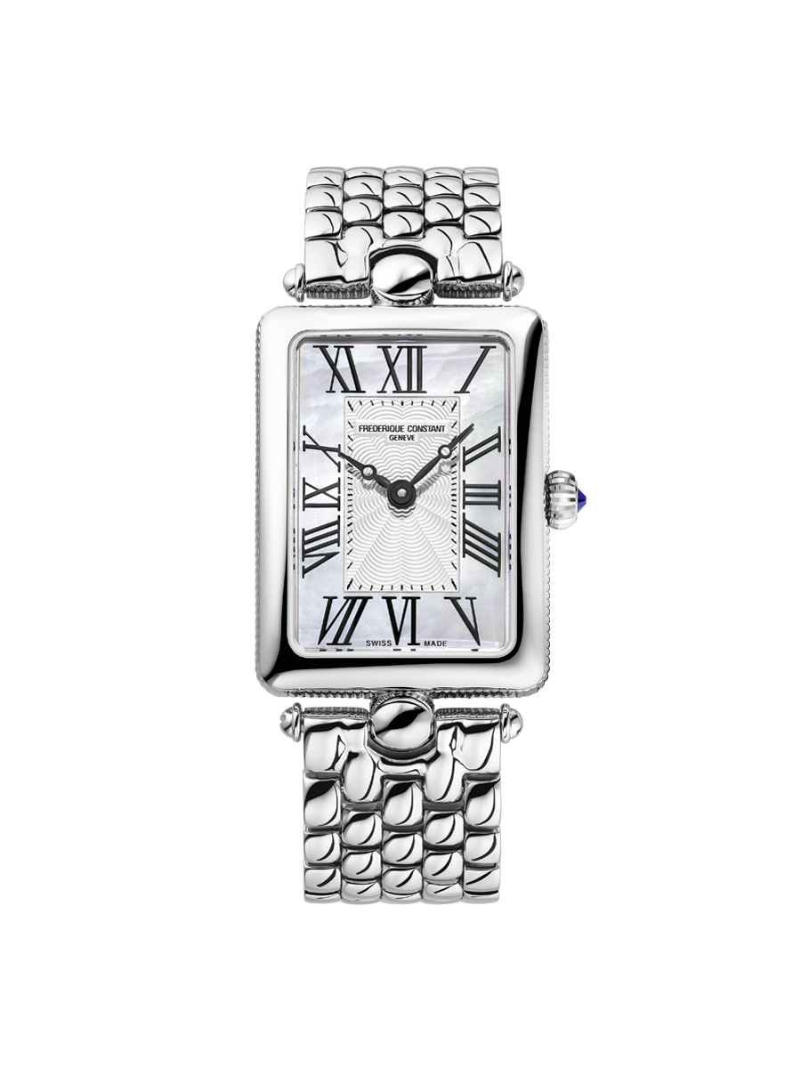Art Deco Carrée Ladies 28MM Mother of Pearl Dial Quartz FC-200MPW2AC6B