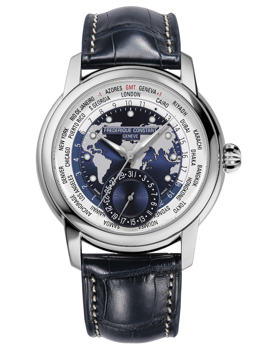 Classic Worldtimer Manufacture 42MM Blue Dial Automatic Limited Edition FC-718NWWM4H6