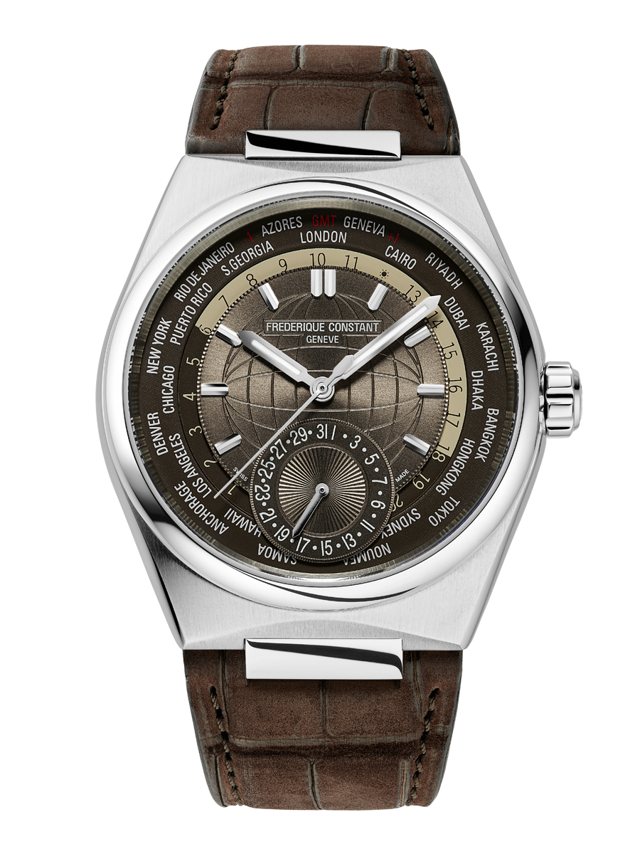 Highlife Worldtimer Manufacture 41MM Brown Dial Automatic FC-718C4NH6