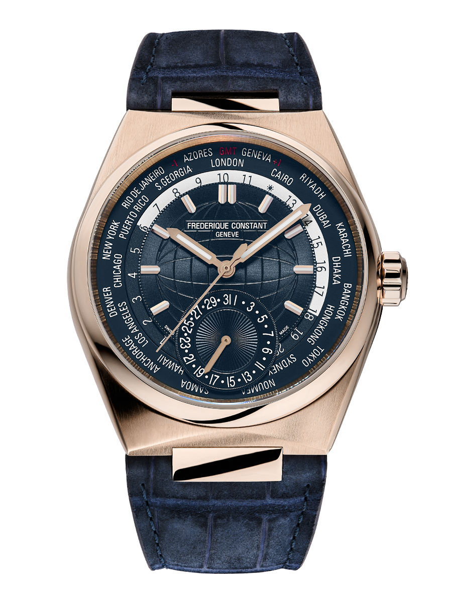 Highlife Worldtimer Manufacture 41MM Blue Dial Automatic FC-718BL4NH9