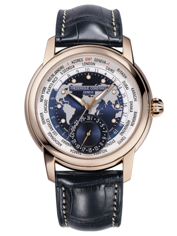Classic Worldtimer Manufacture 42MM Blue Dial Automatic FC-718NWWM4H9