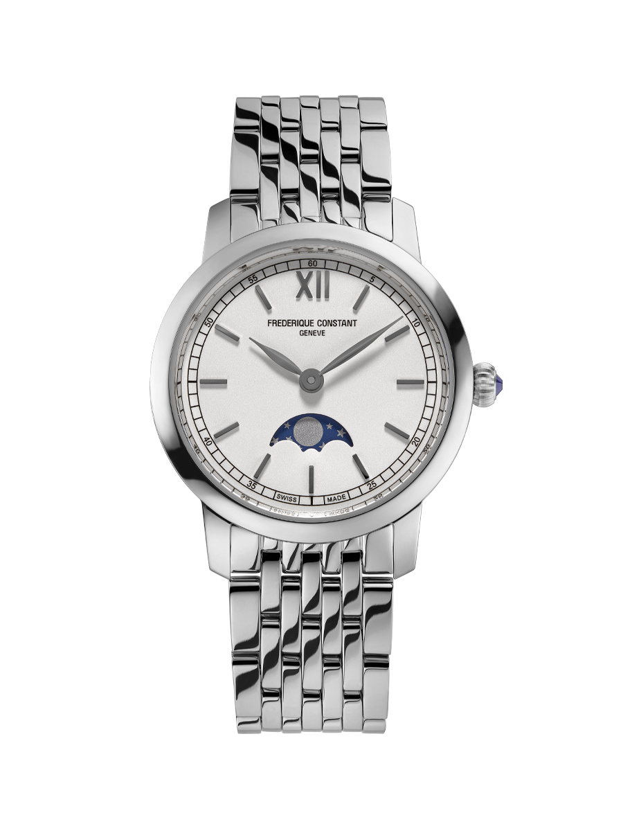 Slimline Ladies Moonphase 30MM White Dial Quartz FC-206SW1S6B