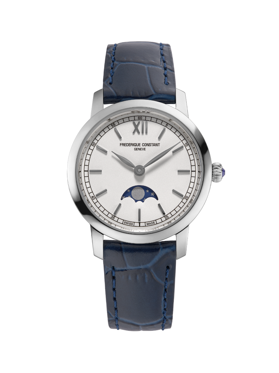 Slimline Ladies Moonphase 30MM White Dial Quartz FC-206SW1S6