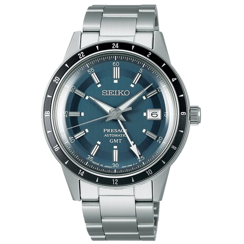 Seiko Presage Style 60s GMT &#39;Petrol Blue&#39; Blue Dial 41MM Automatic SSK009J1