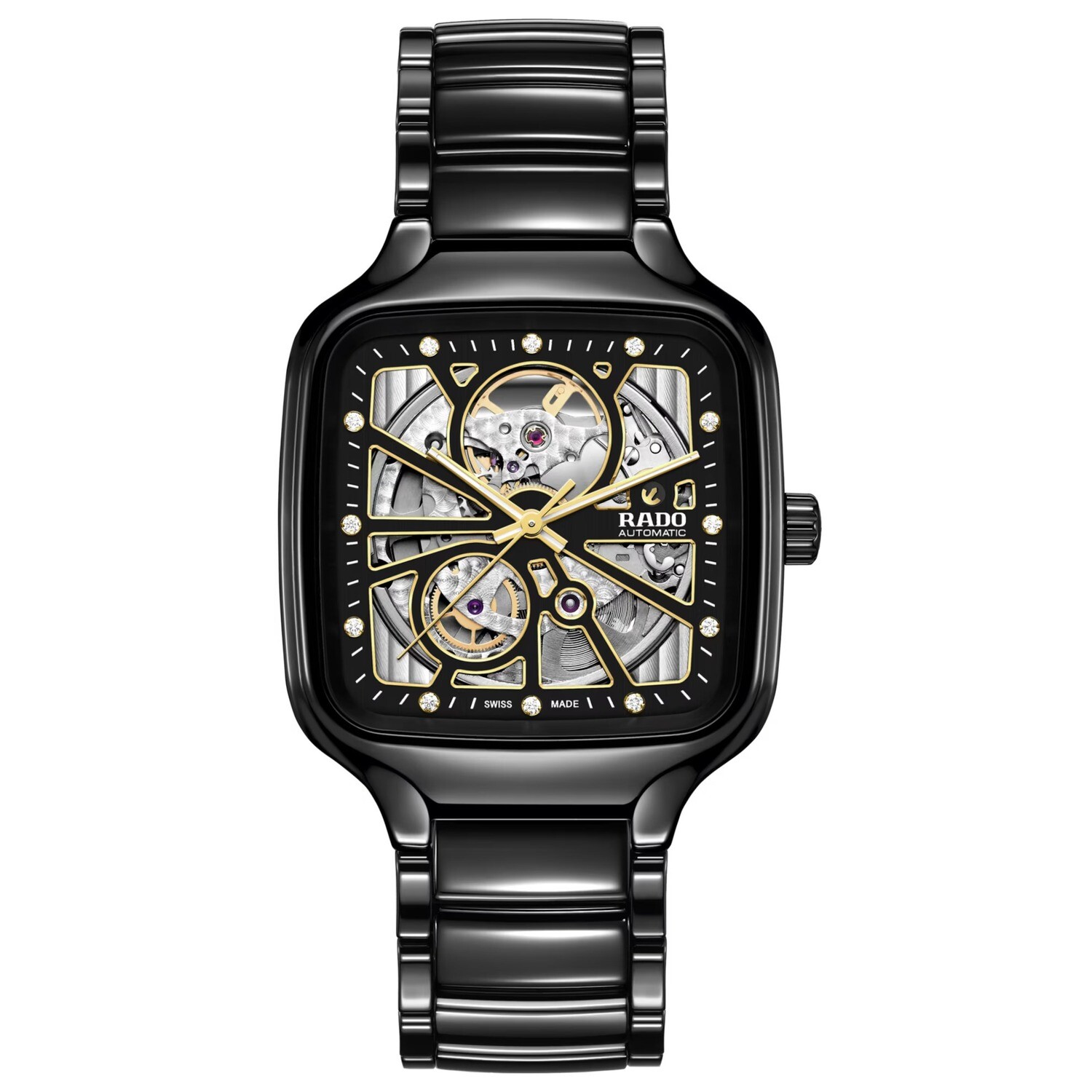 True Square Open Heart Black Dial 38MM Automatic R27086712