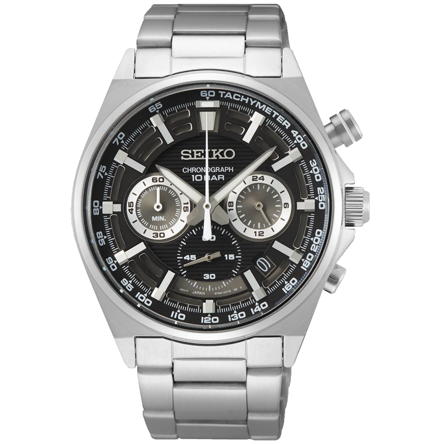 Seiko Chronograph Black Dial 41 MM Quartz SSB397