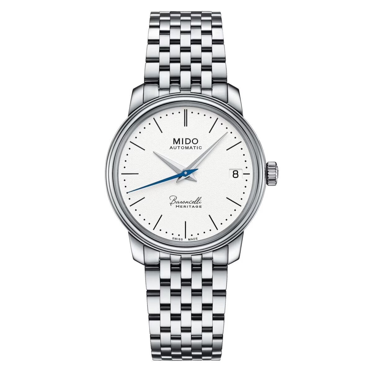 Mido Baroncelli Heritage 33 MM White Dial Automatic M027.207.11.010.00