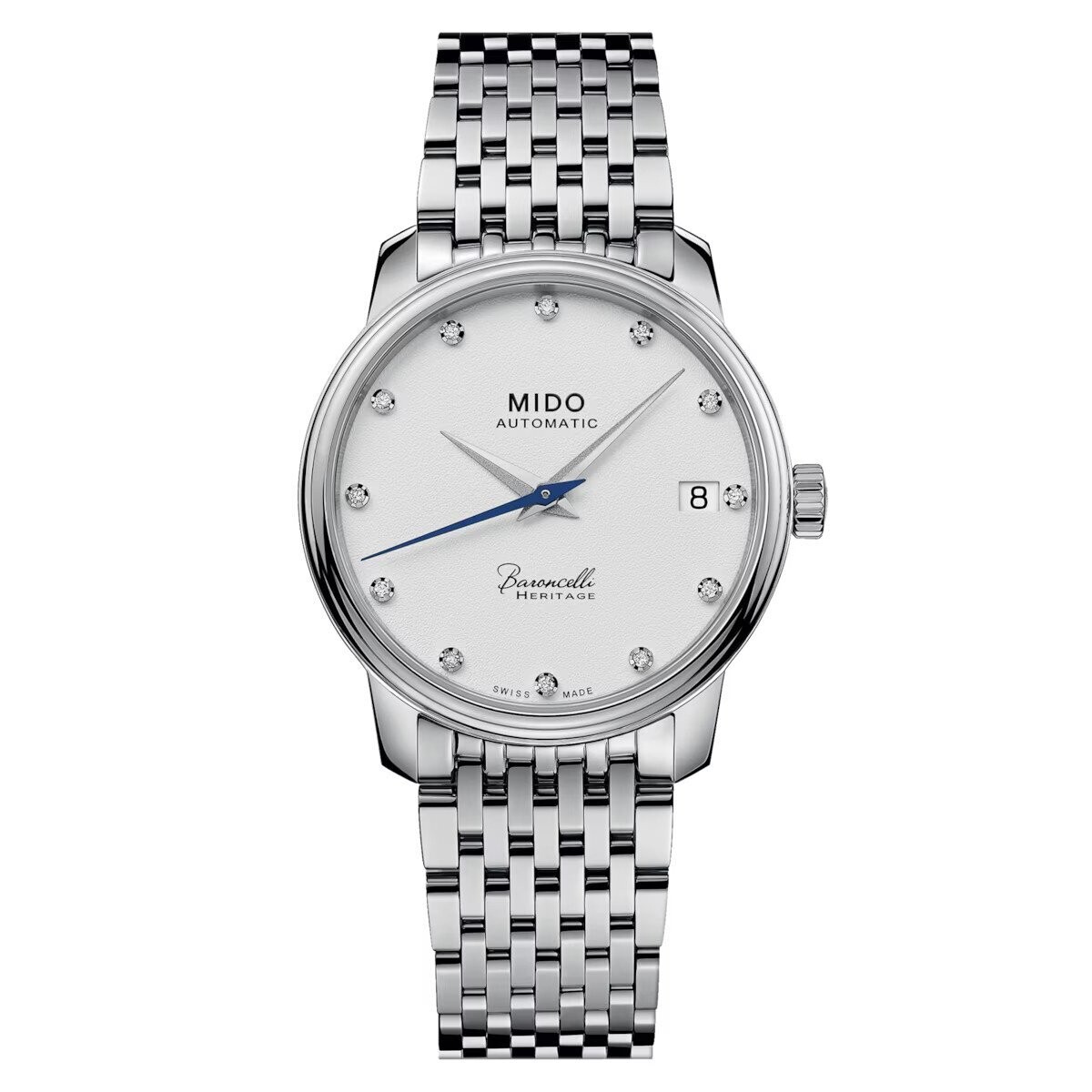 Mido Baroncelli Heritage 33 MM White Dial Automatic M027.207.11.016.00