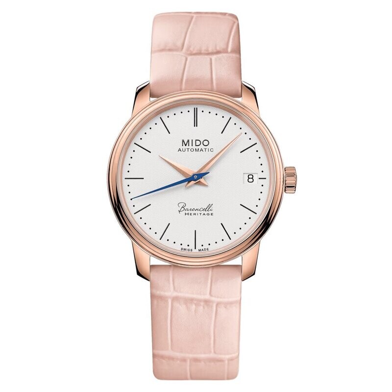 Mido Baroncelli Heritage 33 MM White Dial Automatic M027.207.36.010.00